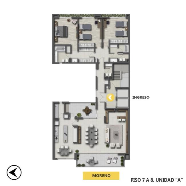 Departamento 3 dormitorios en venta, MORENO Y CORDOBA, Centro, Rosario
